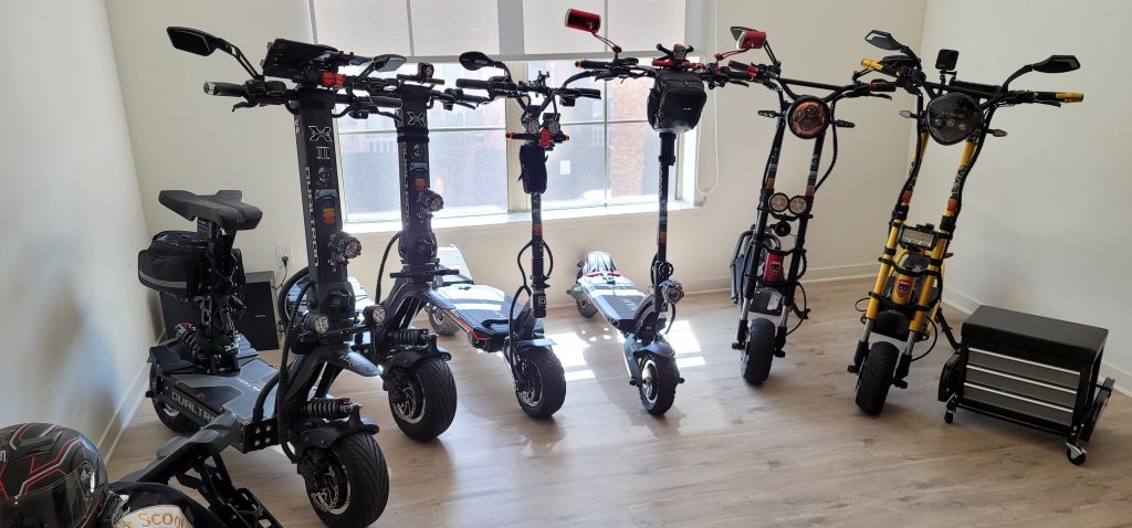 OhManDan Fleet of Electric Scooters