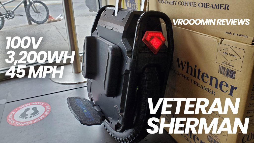 Veteran Sherman Electric Unicycle - Back View