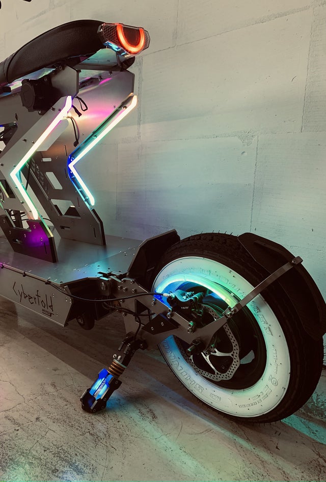 Weped Cyberfold Electric Motorcycle Front - Rear