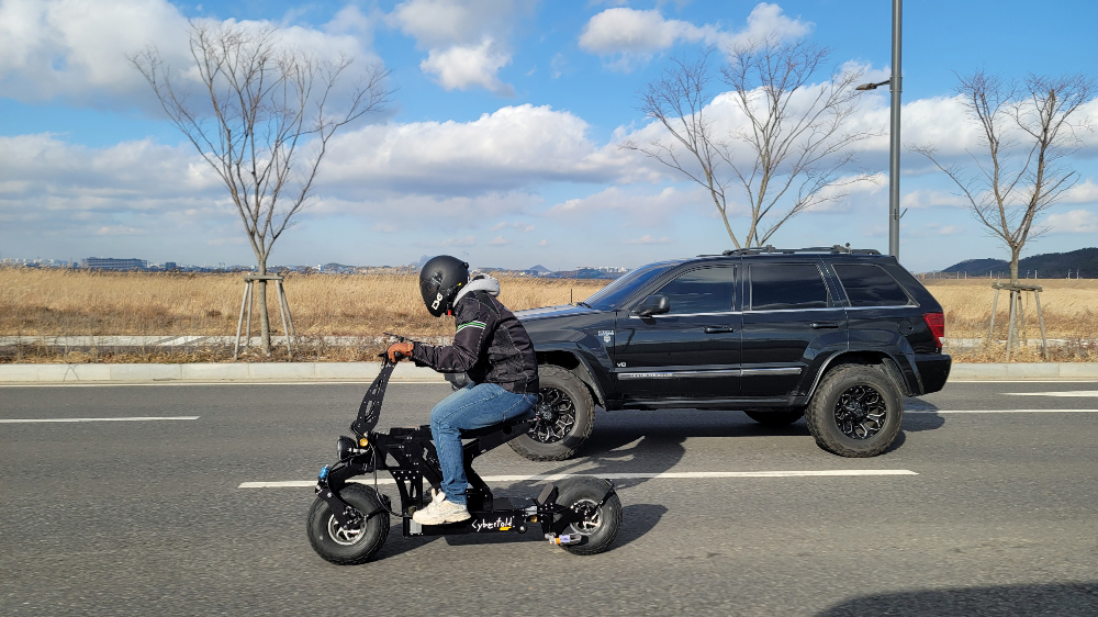 WEPED Dark Knight Seated Electric Scooter Ride