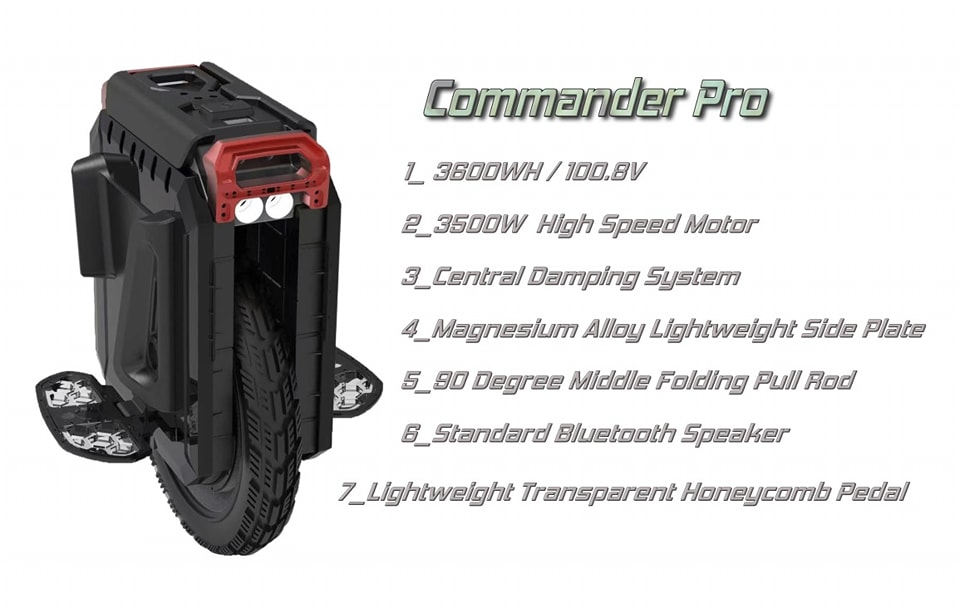 Begode Commander Pro, 100V Suspension Electric Unicycle