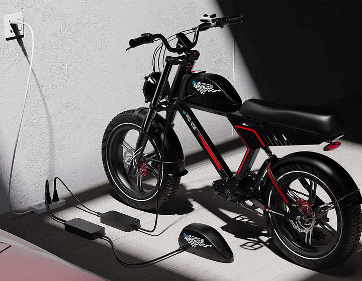 G-FORCE ZM Fat Tire Electric Bike - Charging