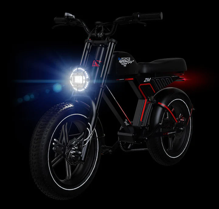 G-FORCE ZM Fat Tire Electric Bike - Headlight
