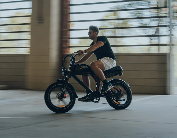 G-FORCE ZM Fat Tire Electric Bike - Riding