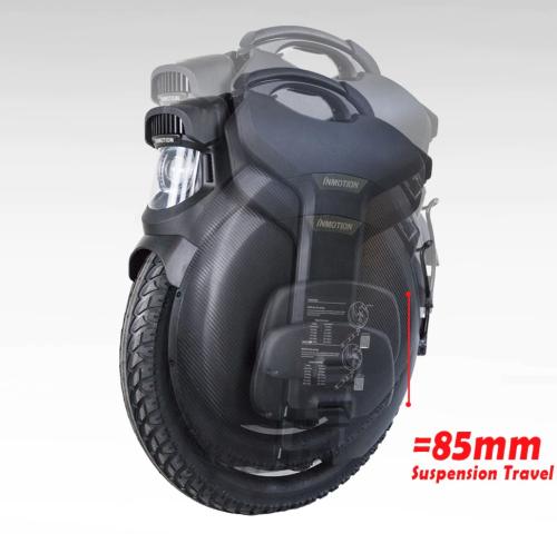 Inmotion V11 Electric Unicycle - Suspension Travel